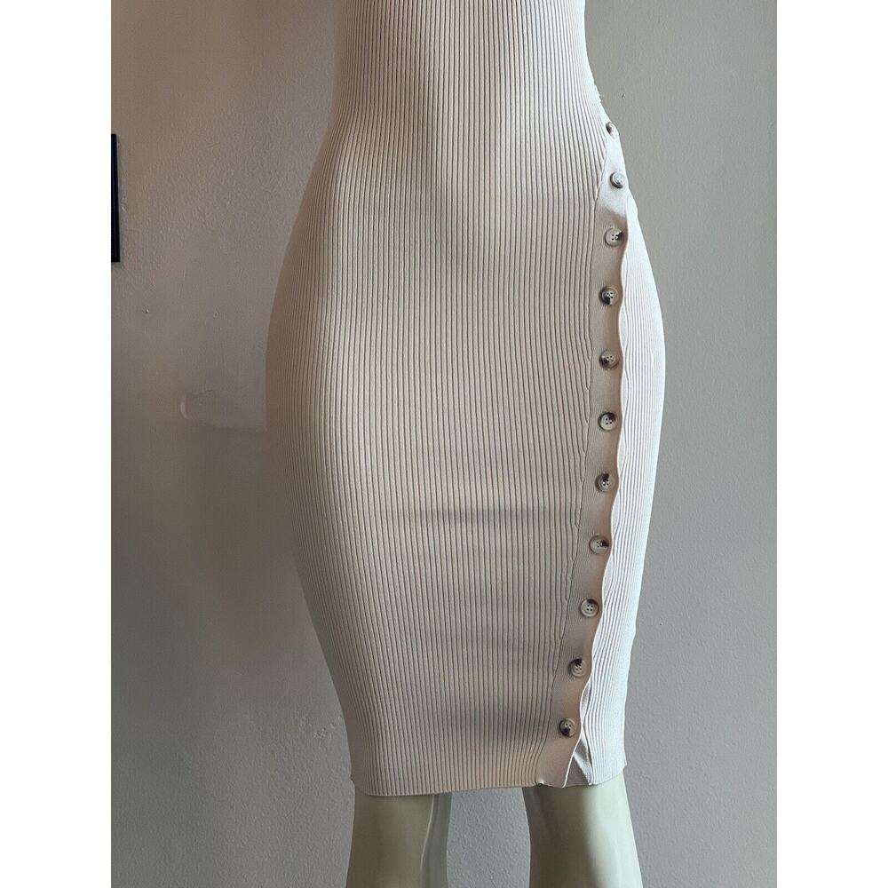 Women's Sleeveless Ribbed Midi  Dress Stretchy Viscose S M L new - Picture 7 of 8